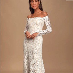 Lulu's Romance Dreamer Off Shoulder wedding Dress